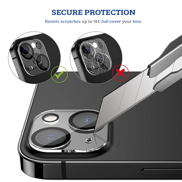 iPhone 15 / iPhone 15 Plus Tempered Glass Compatible For Back Camera Lens HD